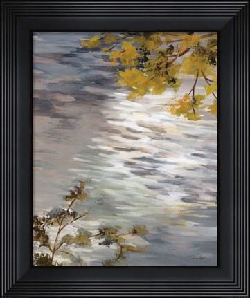 Framed Branches and Ripples Print