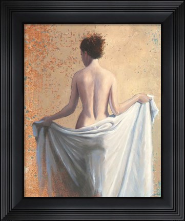 Framed After the Bath Coral Print