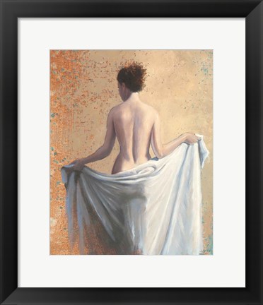 Framed After the Bath Coral Print