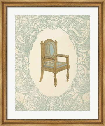 Framed Vintage Chair I Print