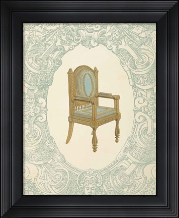 Framed Vintage Chair I Print