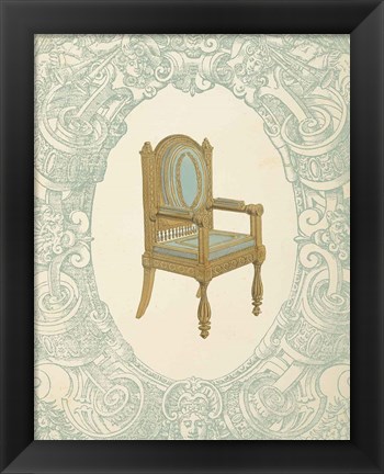 Framed Vintage Chair I Print