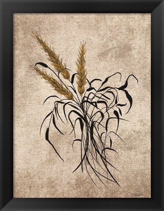 Framed Wheat Grain Print