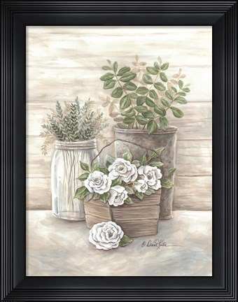 Framed Rose Botanical Print