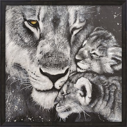 Framed Lioness Print