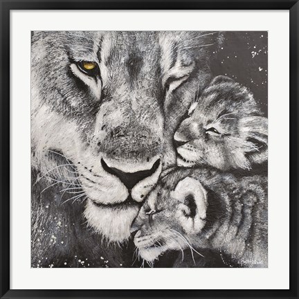 Framed Lioness Print