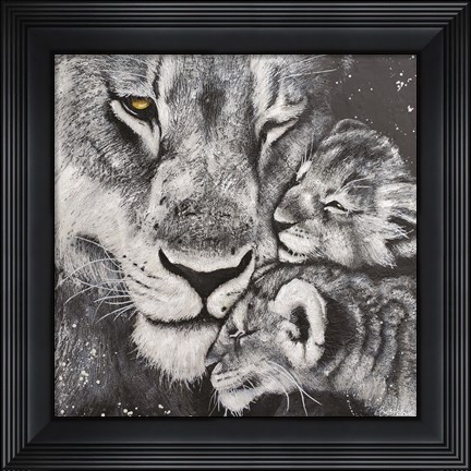 Framed Lioness Print