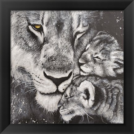 Framed Lioness Print