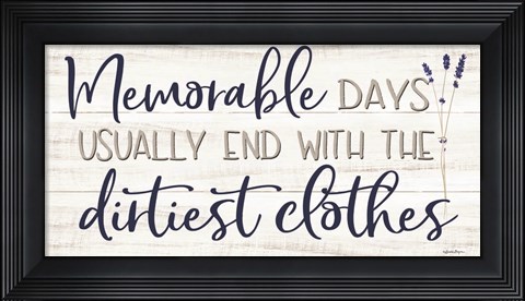 Framed Memorable Days Print