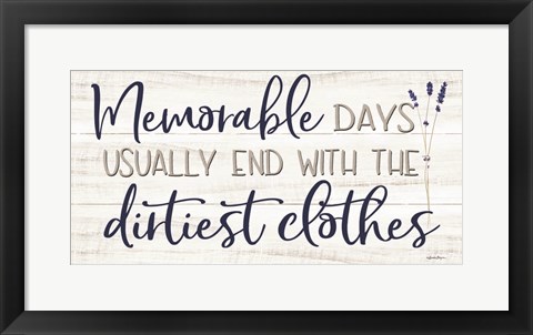 Framed Memorable Days Print