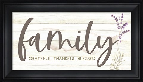 Framed Family - Grateful, Thankful, Blessed Print