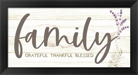 Framed Family - Grateful, Thankful, Blessed Print