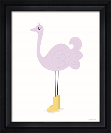 Framed Ostrich Print