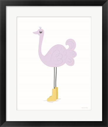 Framed Ostrich Print