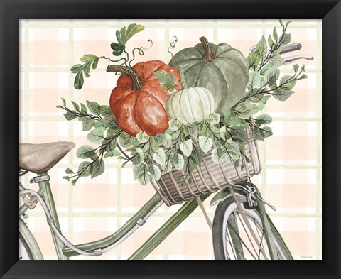 Framed Bountiful Basket on a Bike II Print