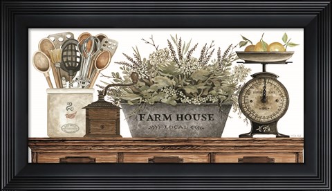 Framed Farm House Kitchen Print