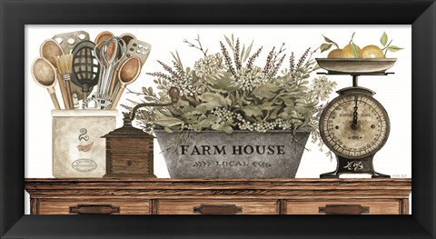 Framed Farm House Kitchen Print