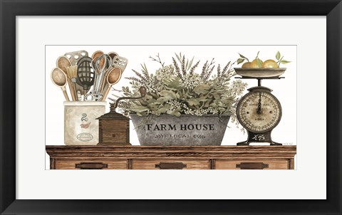 Framed Farm House Kitchen Print