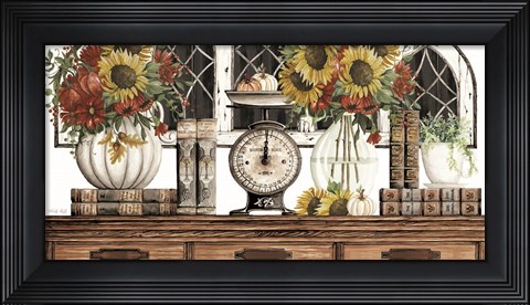 Framed Fall Sunflowers Print
