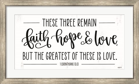Framed Faith, Hope &amp; Love Print
