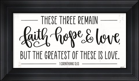 Framed Faith, Hope &amp; Love Print