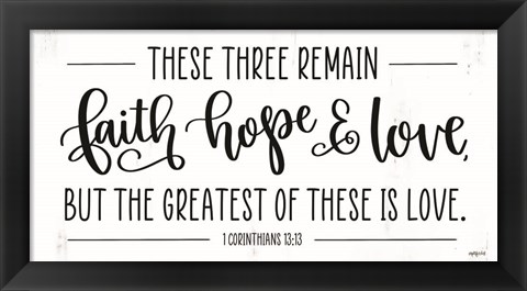 Framed Faith, Hope &amp; Love Print