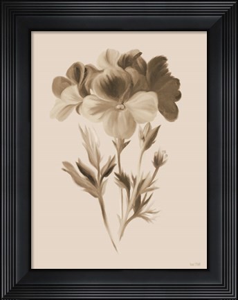 Framed Sepia Botanical I Print