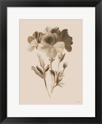 Framed Sepia Botanical I Print