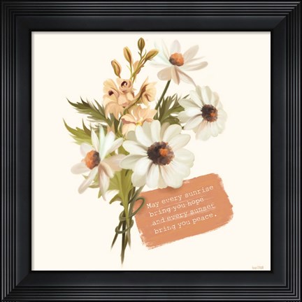 Framed Sunrise Hope, Sunset Peace Print
