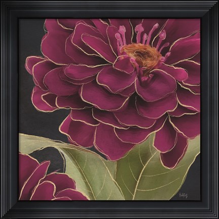 Framed Burgundy Floral 1 Print