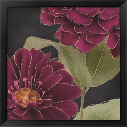 Framed Burgundy Floral 2 Print