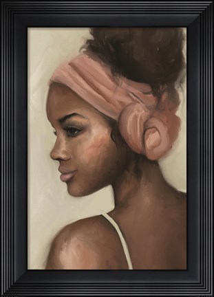 Framed Girl with a Knotted Wrap Print