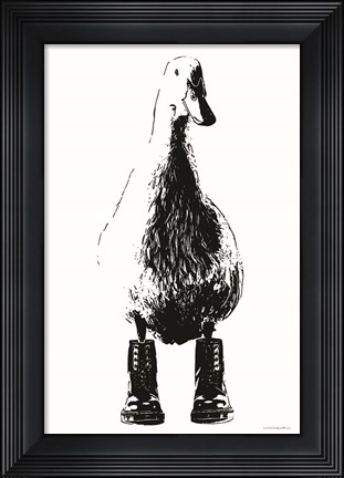 Framed Duck in Docs Print