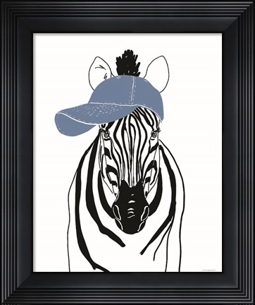 Framed Team Roster Zebra Print