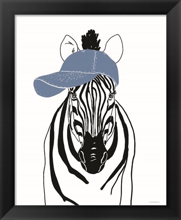 Framed Team Roster Zebra Print