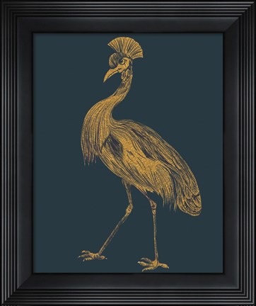 Framed Gilded Crane Print