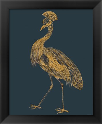 Framed Gilded Crane Print