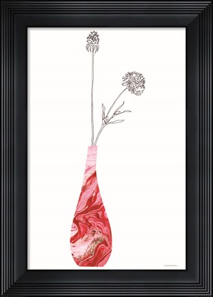 Framed Pink Vase of Love Print