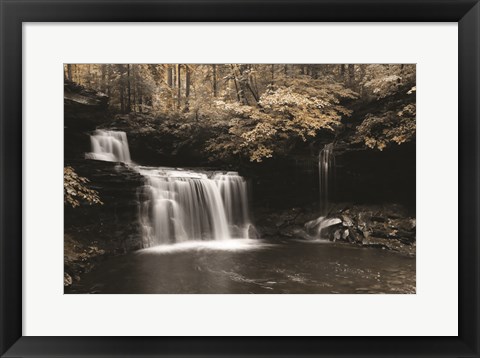 Framed Golden Waterfall I Print