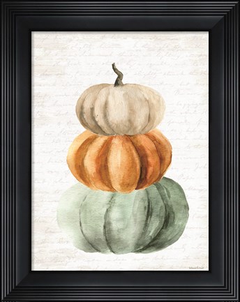 Framed Pumpkin Stack Print