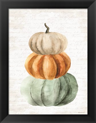 Framed Pumpkin Stack Print