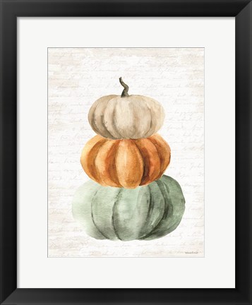 Framed Pumpkin Stack Print