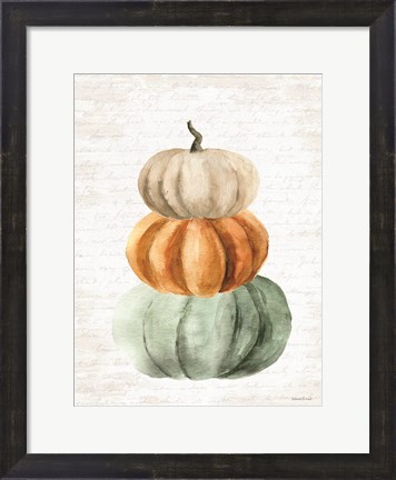Framed Pumpkin Stack Print