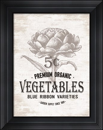 Framed Vegetables Print