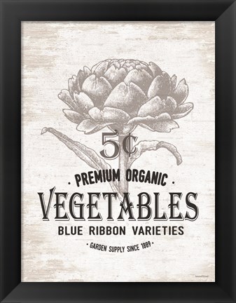 Framed Vegetables Print