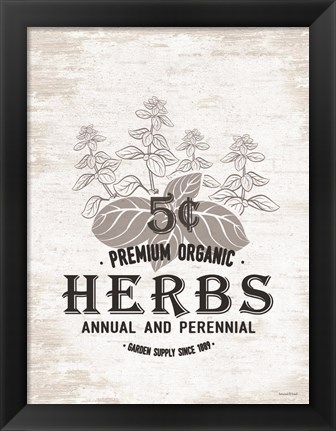Framed Herbs Print