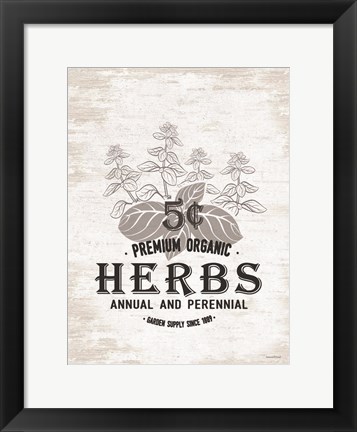 Framed Herbs Print