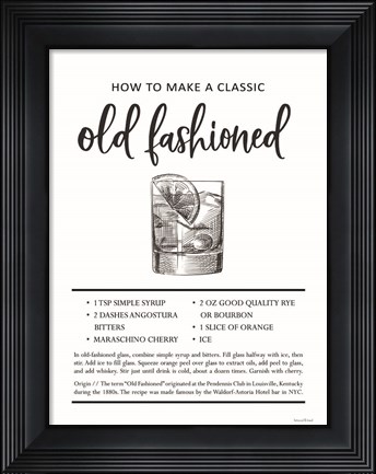 Framed Old Fashioned Print