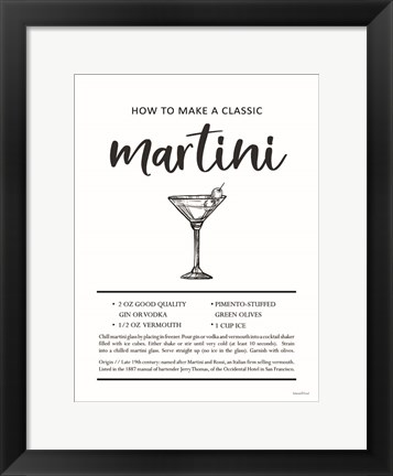 Framed Martini Print