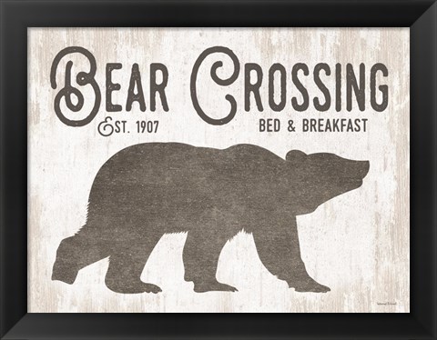 Framed Bear Crossing Print